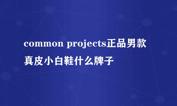 common projects正品男款真皮小白鞋什么牌子