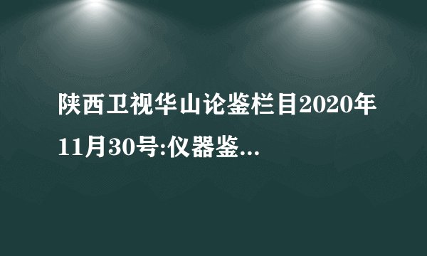 陕西卫视华山论鉴栏目2020年11月30号:仪器鉴定真的比不上