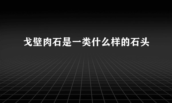 戈壁肉石是一类什么样的石头