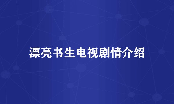 漂亮书生电视剧情介绍
