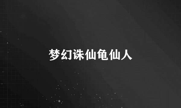 梦幻诛仙龟仙人