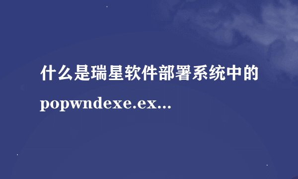 什么是瑞星软件部署系统中的popwndexe.exe进程？
