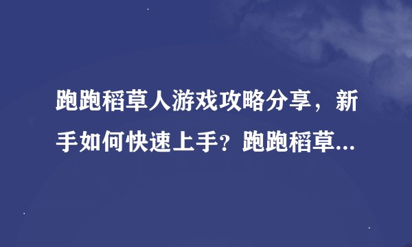 跑跑稻草人游戏攻略分享，新手如何快速上手？跑跑稻草人技巧揭秘！