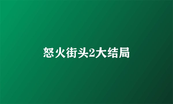 怒火街头2大结局