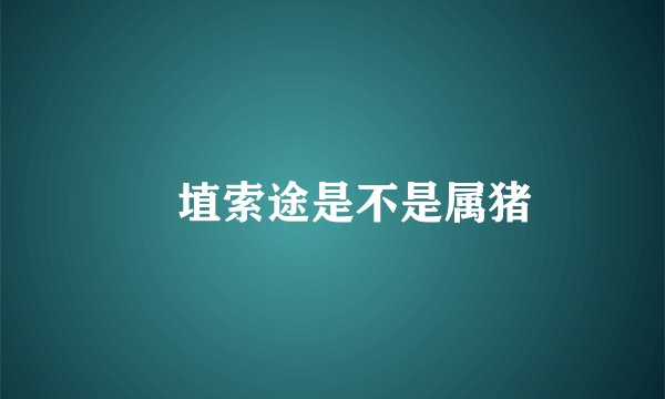 擿埴索途是不是属猪