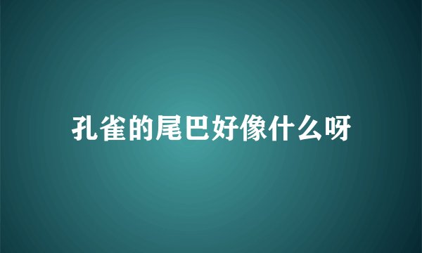 孔雀的尾巴好像什么呀