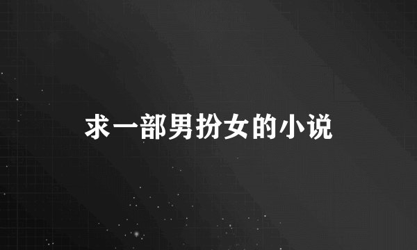 求一部男扮女的小说