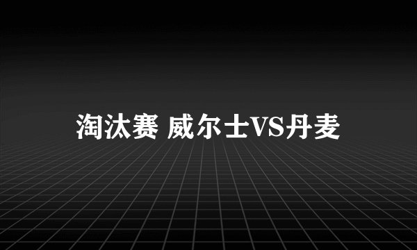 淘汰赛 威尔士VS丹麦