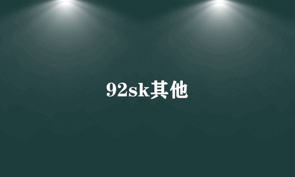92sk其他