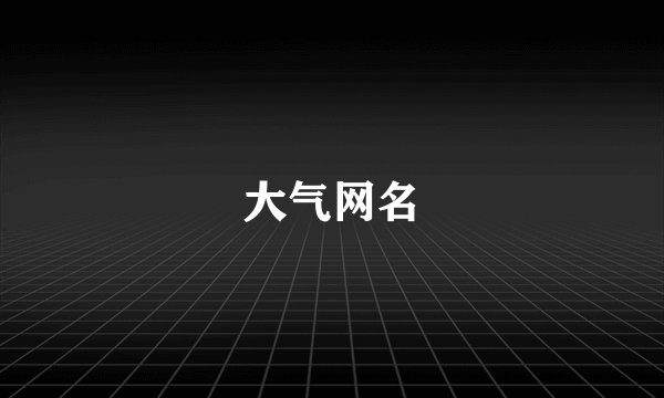 大气网名