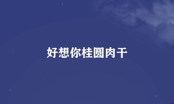 好想你桂圆肉干