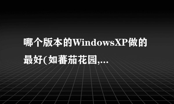 哪个版本的WindowsXP做的最好(如蕃茄花园,秋无痕),最不容易中病毒?