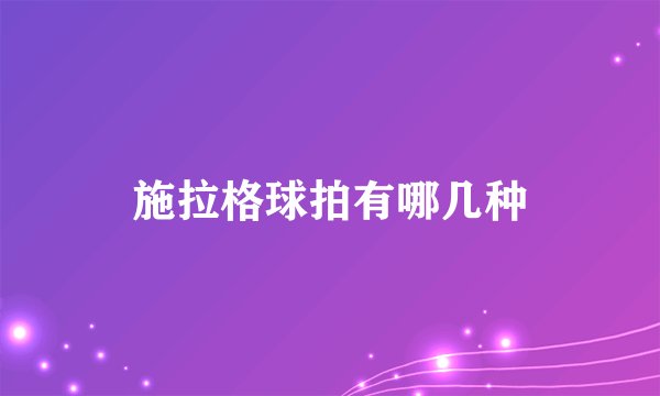 施拉格球拍有哪几种