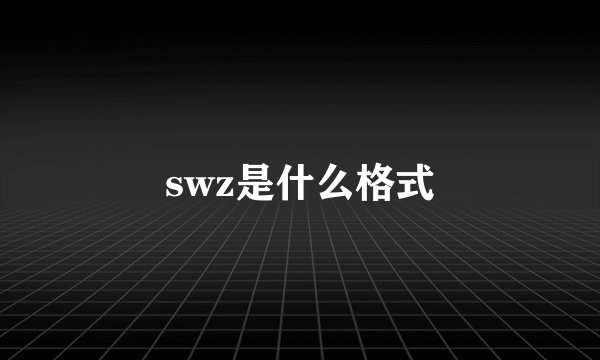 swz是什么格式
