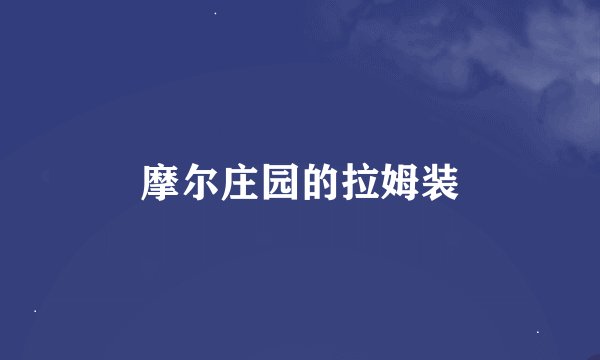 摩尔庄园的拉姆装