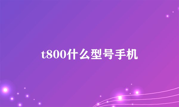 t800什么型号手机