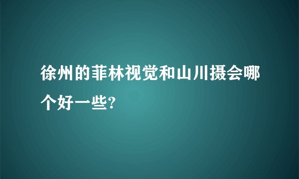 徐州的菲林视觉和山川摄会哪个好一些?