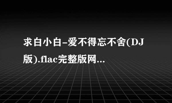 求白小白-爱不得忘不舍(DJ版).flac完整版网盘链接下载