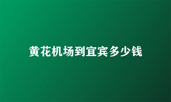 黄花机场到宜宾多少钱