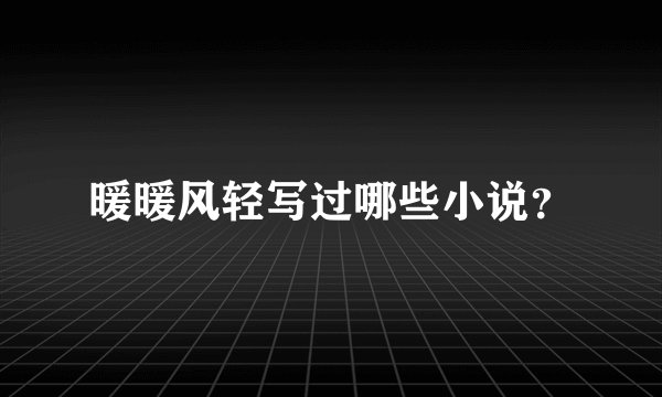 暖暖风轻写过哪些小说?