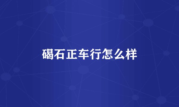 碣石正车行怎么样