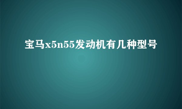 宝马x5n55发动机有几种型号