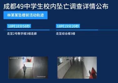 监控还原成都49中学生坠亡前轨迹,坠亡的原因是什么?