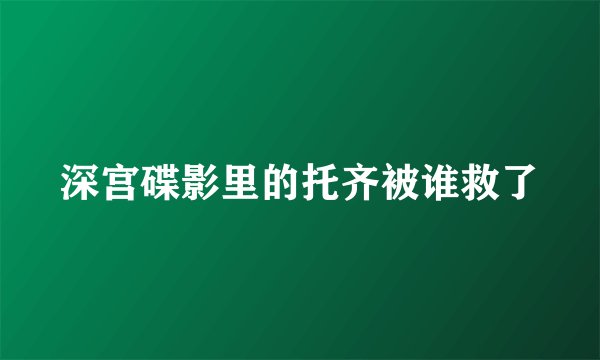 深宫碟影里的托齐被谁救了