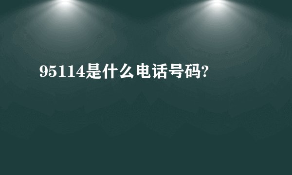 95114是什么电话号码?