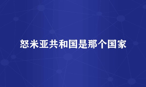 怒米亚共和国是那个国家