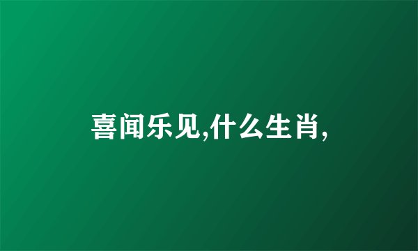喜闻乐见,什么生肖,