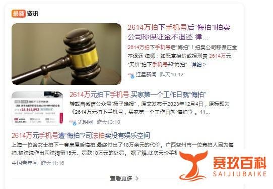 花2614万拍下一个手机号，事后称拍错了，法院：后果很严重