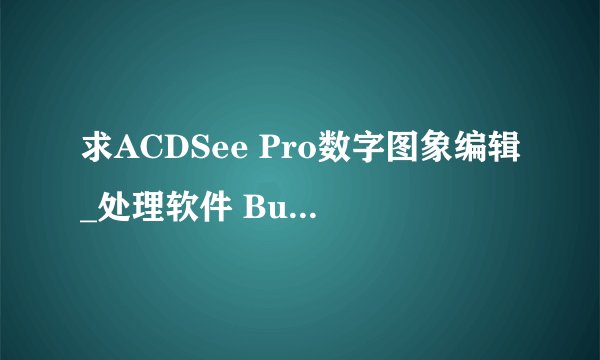 求ACDSee Pro数字图象编辑_处理软件 Build 363 绿色汉化版2026网盘链接下载