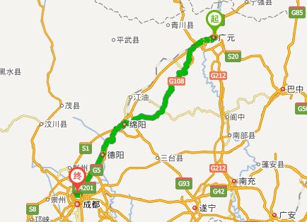 从广元开车到成都京研医院怎么走？