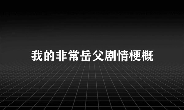 我的非常岳父剧情梗概