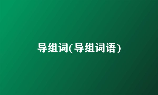 导组词(导组词语)