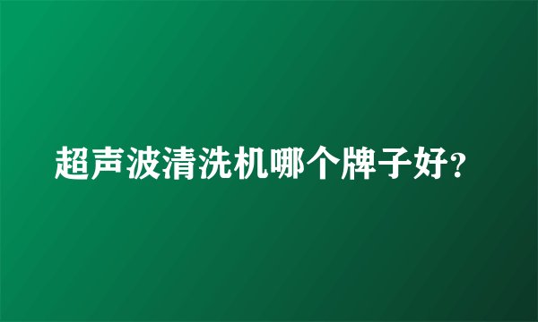 超声波清洗机哪个牌子好？