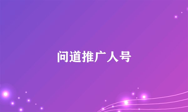 问道推广人号