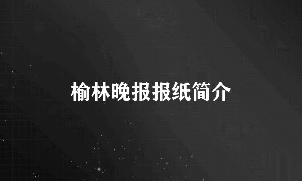 榆林晚报报纸简介