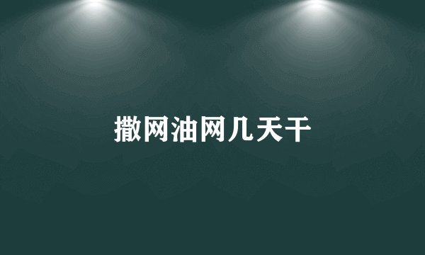 撒网油网几天干