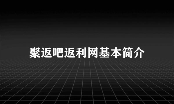 聚返吧返利网基本简介