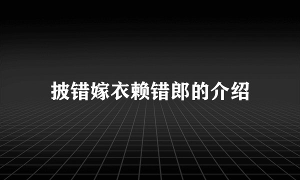 披错嫁衣赖错郎的介绍