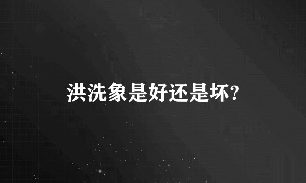 洪洗象是好还是坏?