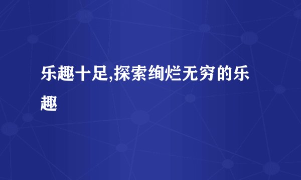 乐趣十足,探索绚烂无穷的乐趣