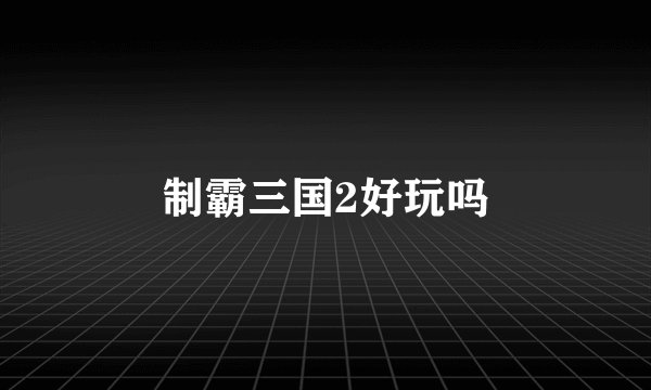 制霸三国2好玩吗