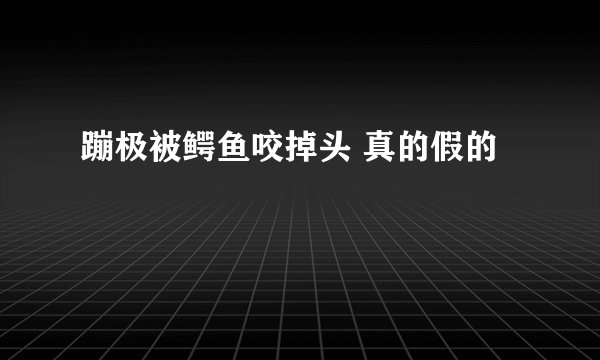 蹦极被鳄鱼咬掉头 真的假的