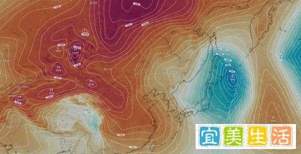 紫色极地涡旋南下扰动,大范围雨雪将重启,小寒开始:三九或湿冷