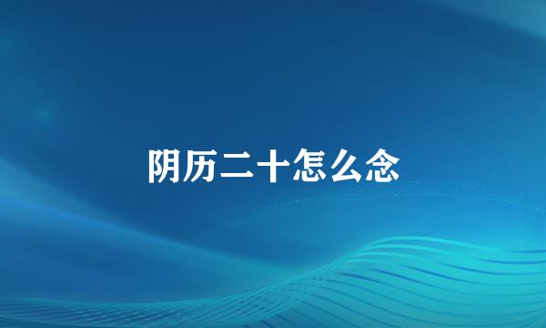 阴历二十怎么念
