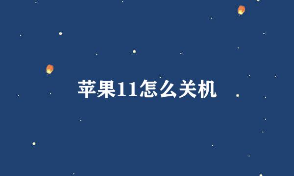 苹果11怎么关机