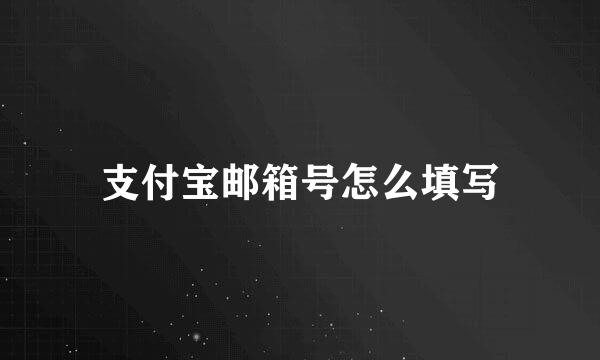 支付宝邮箱号怎么填写